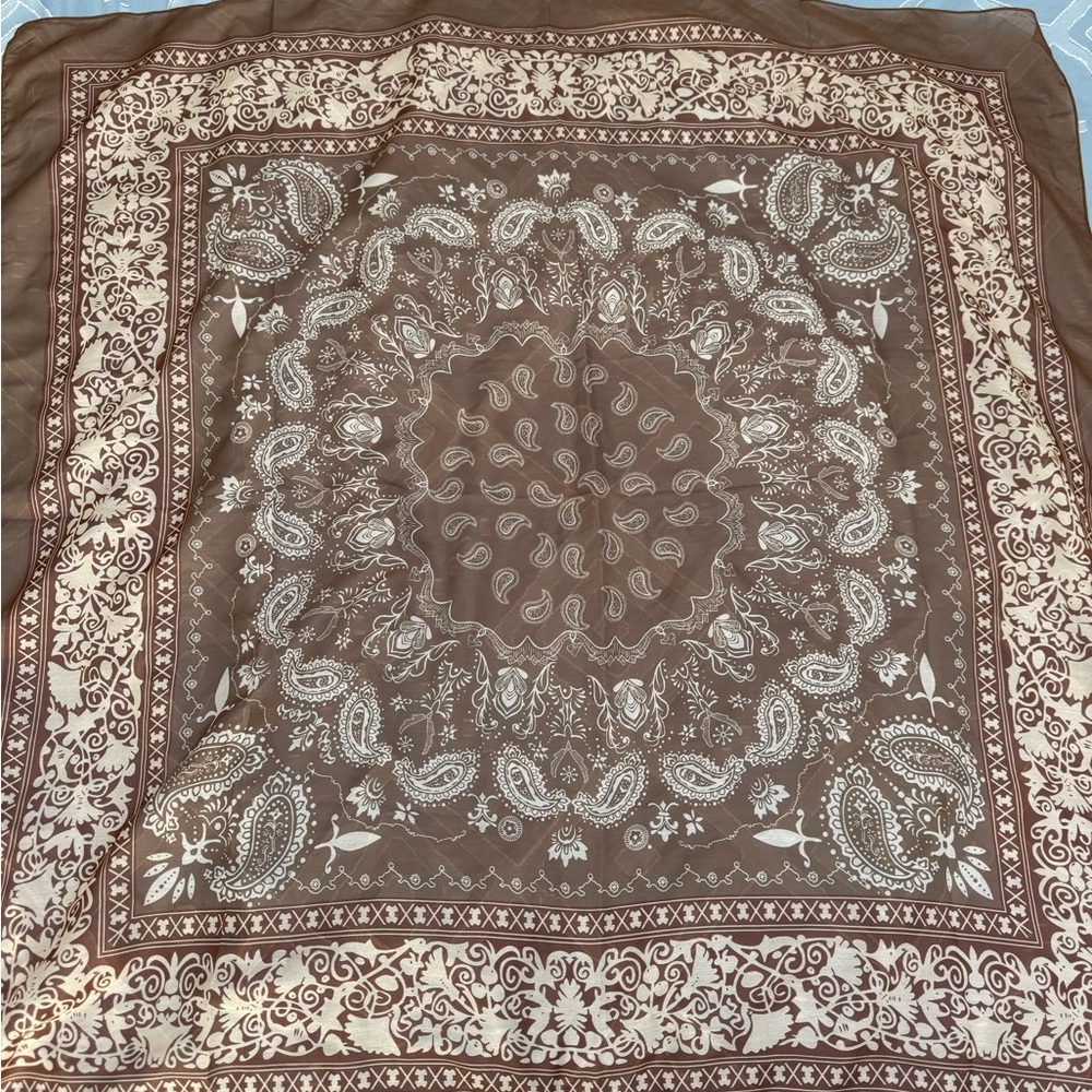 SHEIN Brown Paisley Scarf